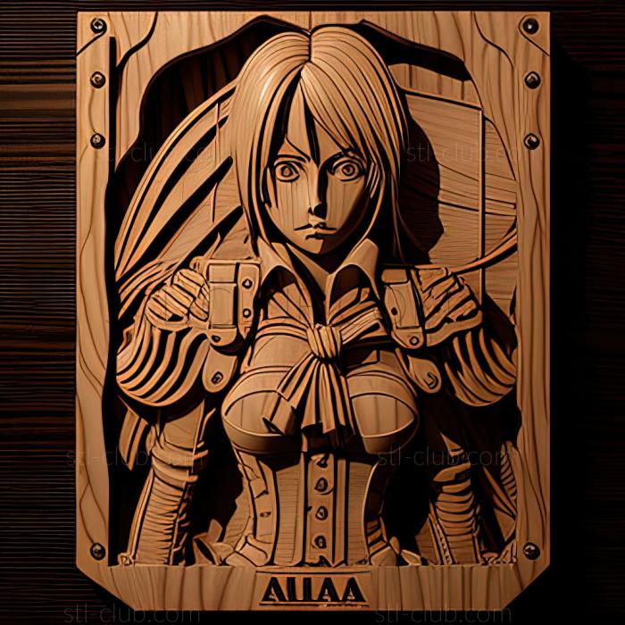 3D model Mikasa Ackerman anime serial Ataka Titanov FROM ANIMERE (STL)